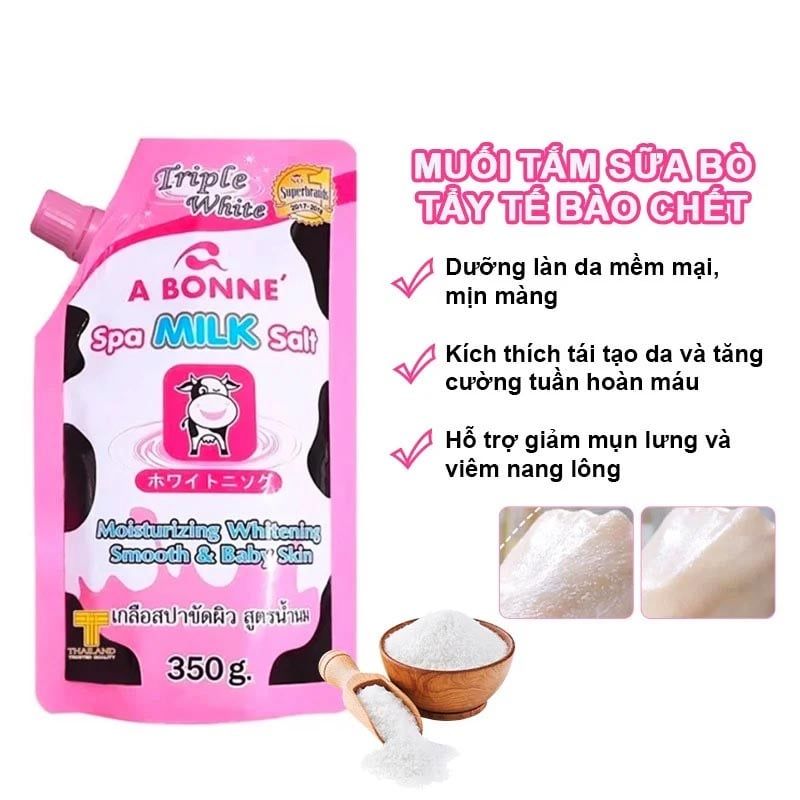 Muối Tắm Tẩy Tế Bào Chết A Bonne Spa Milk Salt 350g Thái Lan