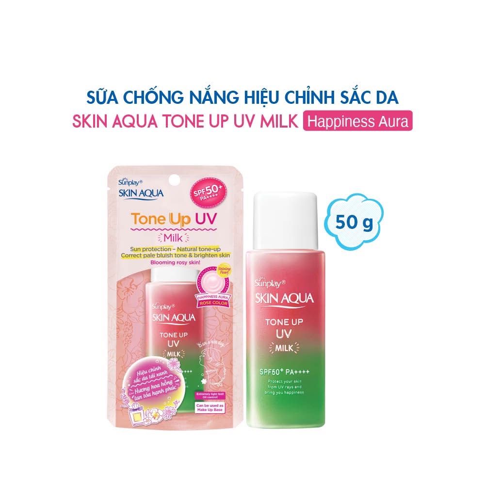 Kem Chống Nắng Sunplay 50g Tone Up Uv Milk Hồng