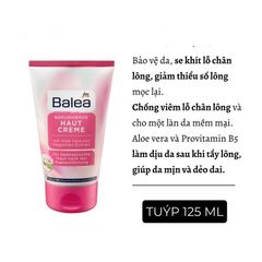 Kem Dưỡng Da Sau Tẩy Lông Balea Beruhigende Hautcreme 125ml