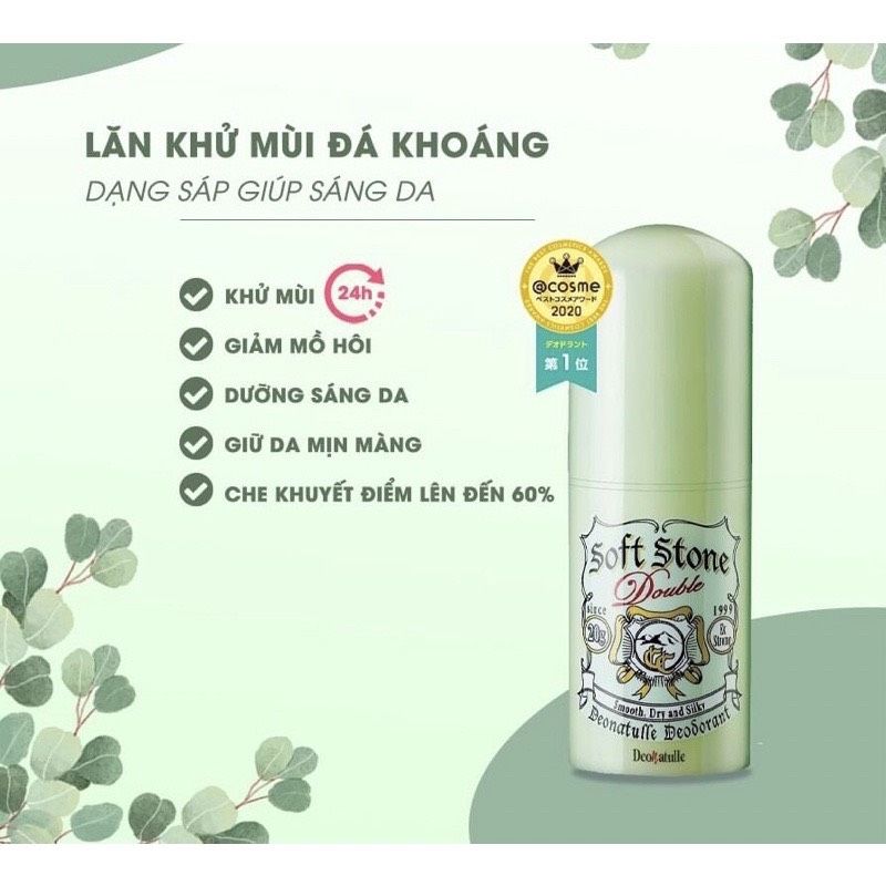 Lăn Khử Mùi Soft Stone 20g