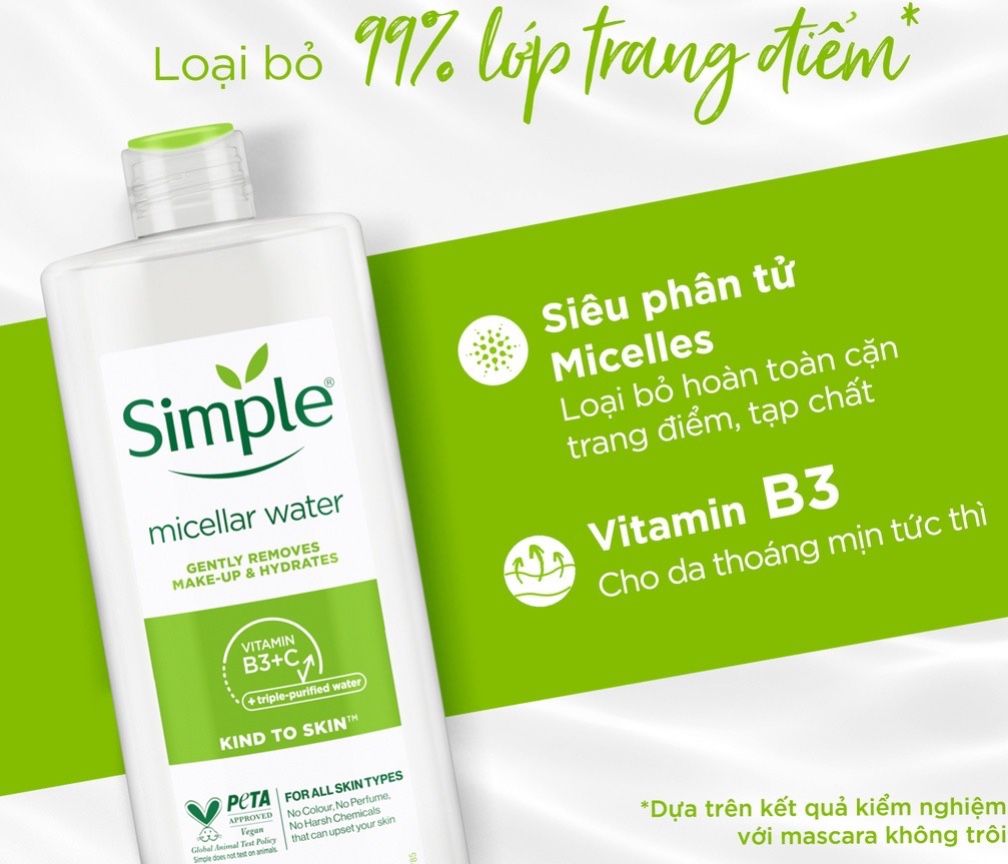 Nước Tẩy Trang Simple Kind To Skin Micellar