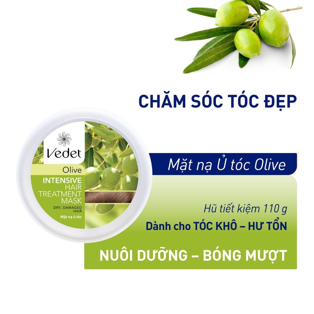 Mặt Nạ Ủ Tóc Vedette 110g, Phục hồi những tóc hư tổn và chẻ ngọn