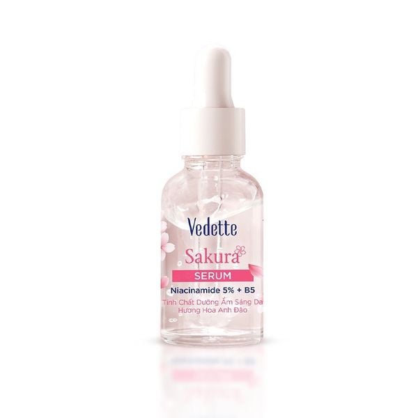Serum Dưỡng Da Vedette 50ml Sakura, Dưỡng sáng, giúp cải thiện vùng da thô ráp, xỉn màu