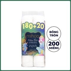 Bông Tẩy Trang Mihoo 180 + 20 Miếng