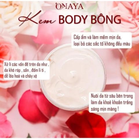 Kem Dưỡng Body Bông, Dưỡng da trắng sáng, giúp da đều màu