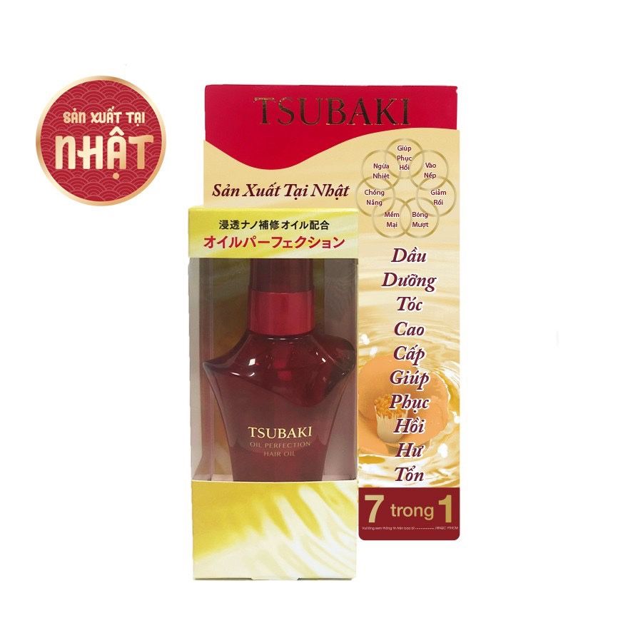 Dầu Dưỡng Tóc Tsubaki Oil Perfection Hair Oil 50ml Phục Hồi Tóc Gãy Rụng