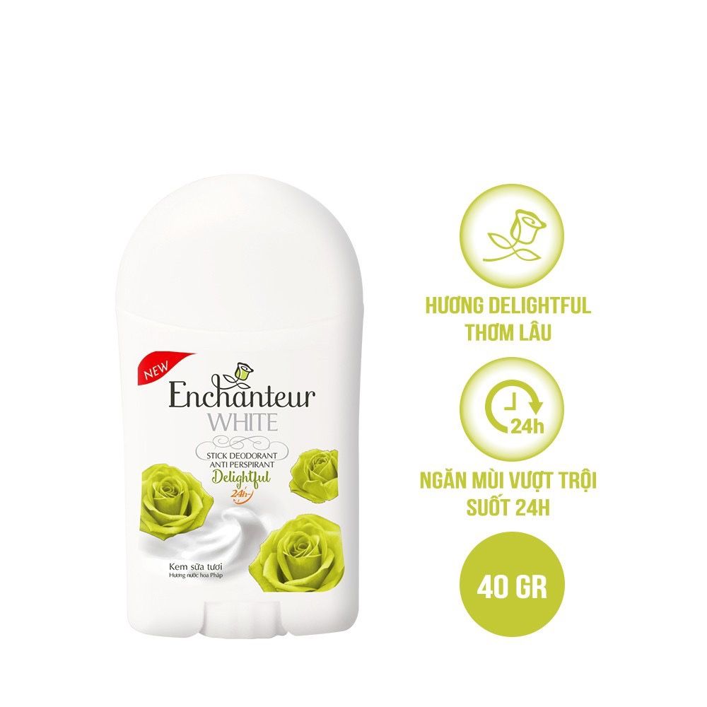 Lăn Khử Mùi Sáp Enchanteur White 40g