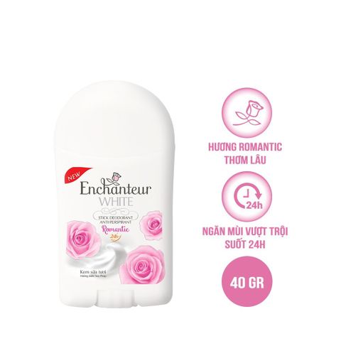 Lăn Khử Mùi Sáp Enchanteur White 40g