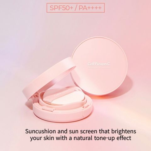 Bộ Phấn Cell Fusion C Toning Glow Cushion (tặng kèm son dưỡng)