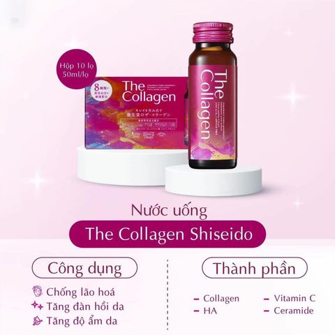 Nước Uống Đẹp Da The Collagen Shiseido 50mlx10c