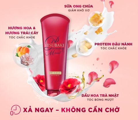 Dầu Xả Tsubaki 180ml Moist Đỏ