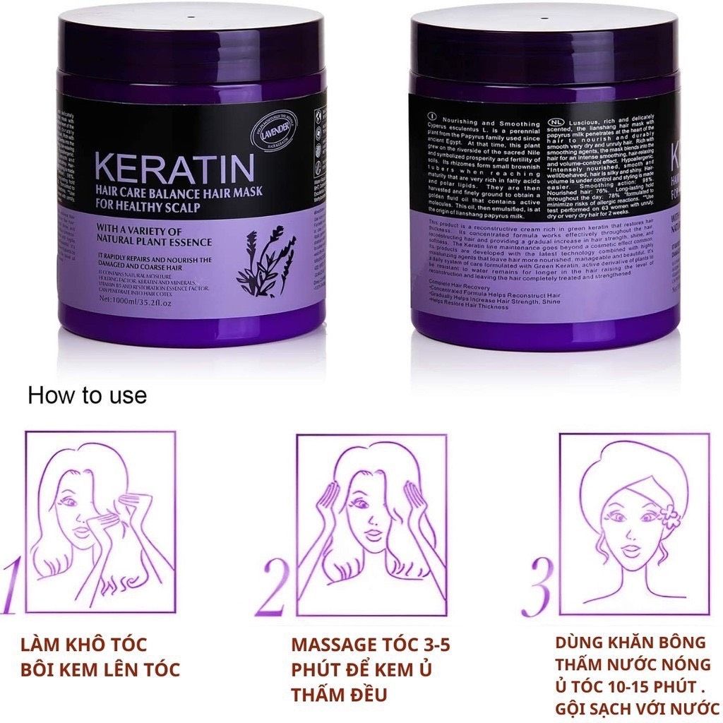 Hấp Dầu Keratin 1000ml