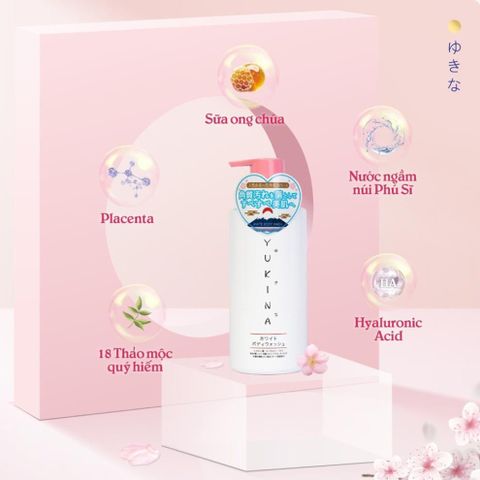 Sữa Tắm Nhật Yukina White Body Wash 500ml