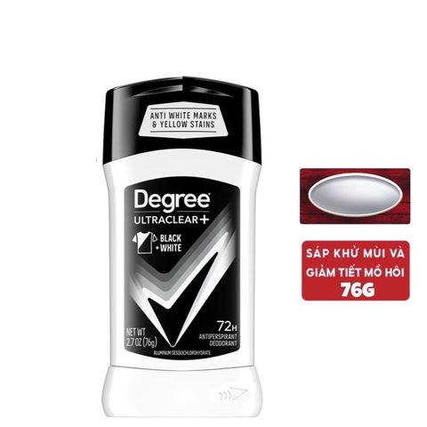 Lăn Khử Mùi Sáp Degree 76g Ultraclear+ Black + White