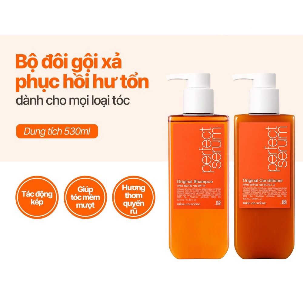 Cặp Gội Xả Mise En Scene 680ml