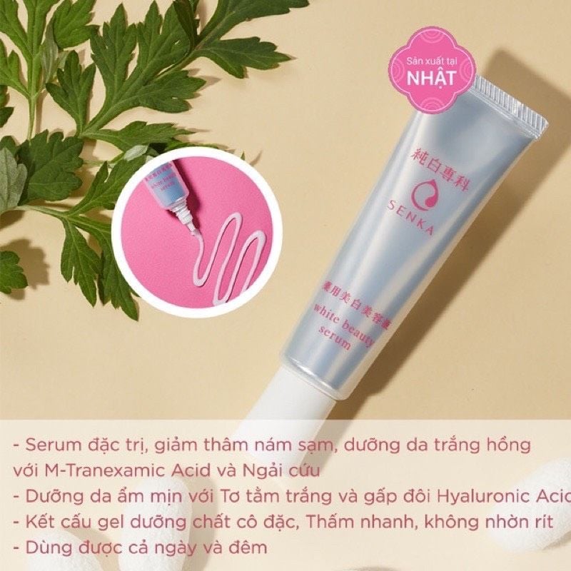 Serum Dưỡng Trắng Da Senka Tuýp Giảm Nám Tàn Nhang