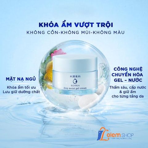 Kem Dưỡng Ẩm Senka 50g Chuyên Sâu Dạng Gel Xanh