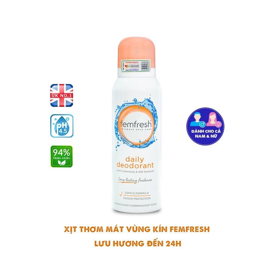 Xịt Thơm Vùng Kín Femfresh 125ml Daily Deodorant