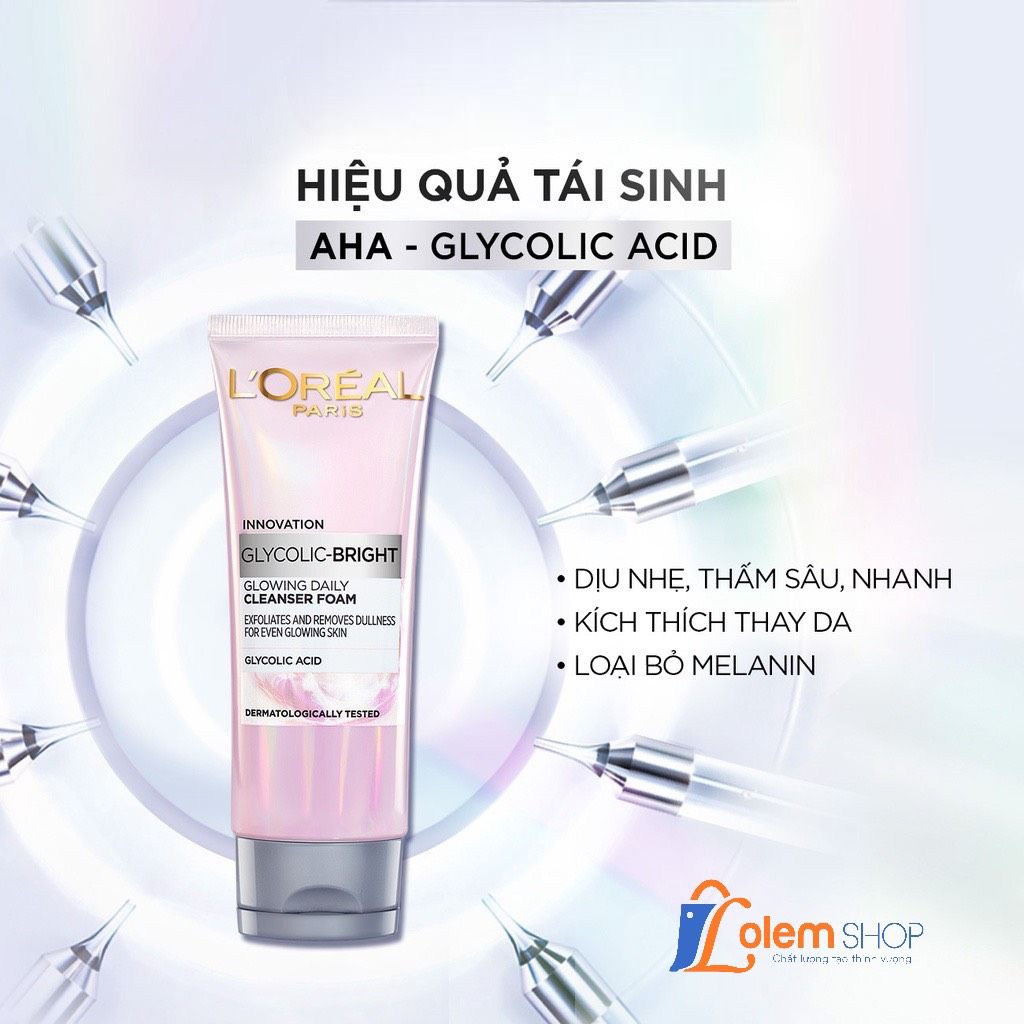 Sữa Rửa Mặt Loréal 100ml loại cấp ẩm và sáng da