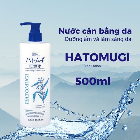 Nước Hoa Hồng Dưỡng Ẩm Hạt Ý Dĩ Kumano 500ml Không Cồn Chai Vòi