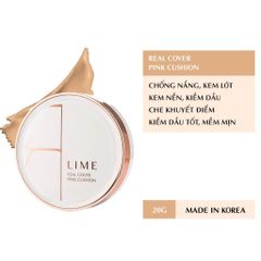 Phấn Nước Kiềm Dầu, Che Phủ Tốt Lime Real Cover Pink Cushion SPF50+ PA+++