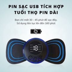 Miếng Dán Massage Xung Điện EMS Tích Hợp 6 Chế Độ, Giảm Nhức Mỏi Cổ Vai Gáy Hiệu Quả, Thư Giãn Cơ