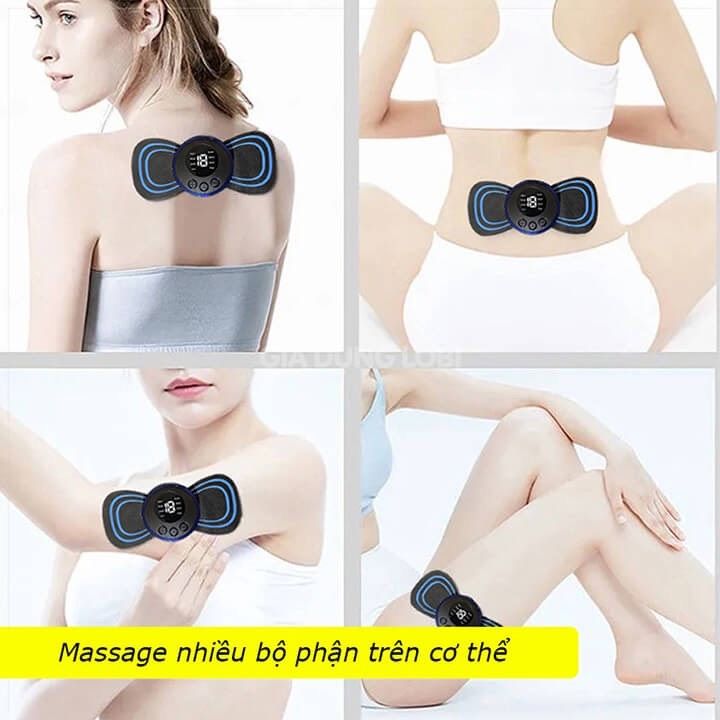 Miếng Dán Massage Xung Điện EMS Tích Hợp 6 Chế Độ, Giảm Nhức Mỏi Cổ Vai Gáy Hiệu Quả, Thư Giãn Cơ