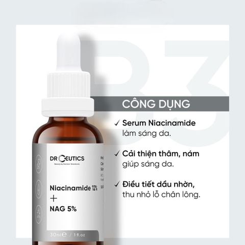 Tinh Chất Drceutics B3 Niacinamide 12% + Nag 5% 30ml