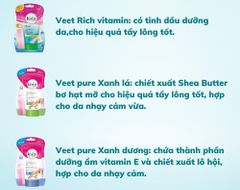 Kem Tẩy Lông Veet Nhật 150g Pure, dùng để tẩy lông vùng chân, tay, nách và bikini