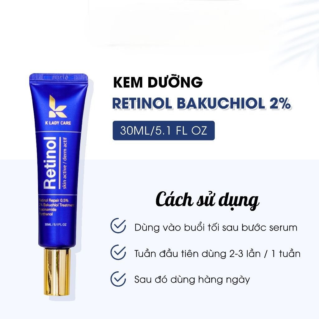 Kem Dưỡng K Lady Care 30ml Retinol 0.5% Chống Lão Hóa