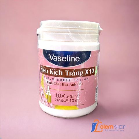 Kích Trắng Vaseline 10x 200g Hồng