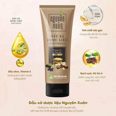 Dầu Xả Dược Liệu Nguyên Xuân 180ml Dưỡng Tóc Và Phục Hồi