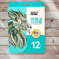 Bút Lông Tô 12 Màu Acrylic Baoke 2941-12