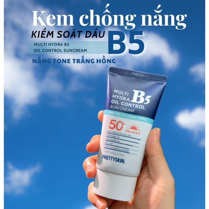 Kem Chống Nắng Prettyskin 50ml Multi Hydra Oil Control B5 Spf50+ Pa++++