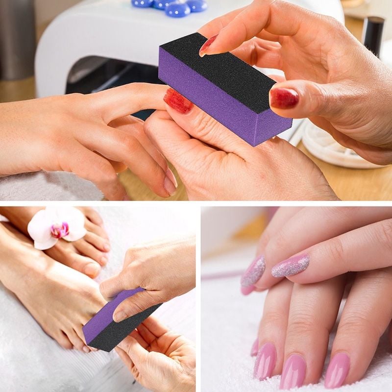Đánh Móng Đen Màu, xốp dũa móng nail