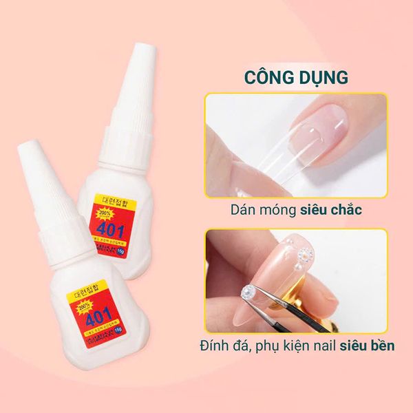 Keo 401 Dán Nail Siêu Chắc, Bền