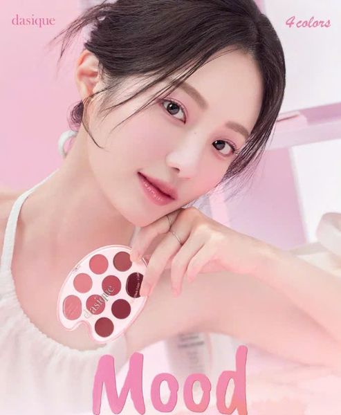 Bảng Son Má Hồng Dasique Mood Painting Lip & Cheek Palette 6g 9 Ô #4 Rose Coloring
