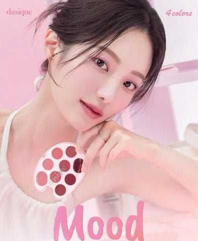 Bảng Son Má Hồng Dasique Mood Painting Lip & Cheek Palette 6g 9 Ô #4 Rose Coloring