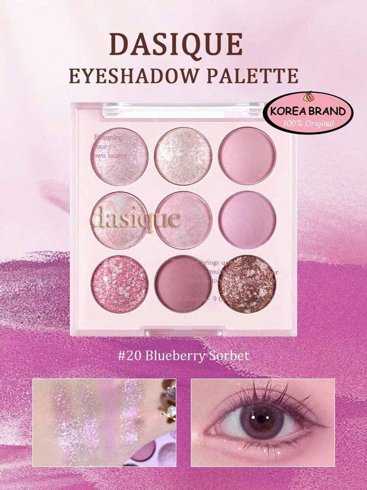 Màu Mắt Daisique Shadow Palette 13g 9 Ô #20 Blueberry Sorbet – Tone Hồng Tím