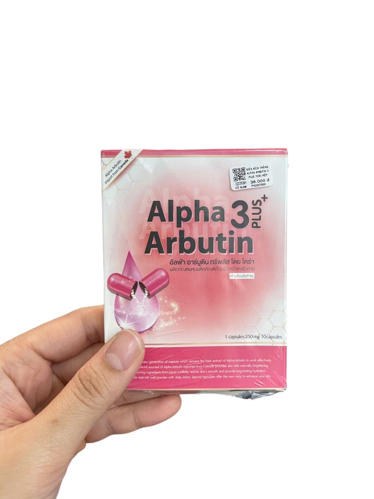 Viên Kích Trắng Alpha Arbutin 3 Plus Thái Hộp Đêm
