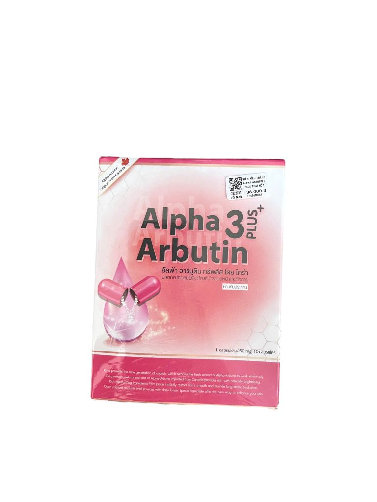 Viên Kích Trắng Alpha Arbutin 3 Plus Thái Hộp Đêm