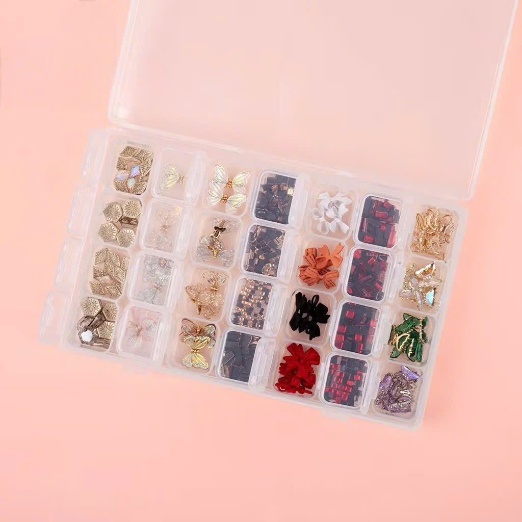 Hộp Nhựa Đựng Đá 28 Ô Nail