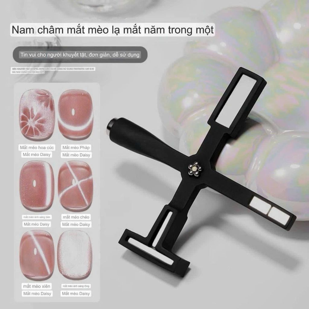 Nam Châm 4 Đầu Màu Đen (Cái)