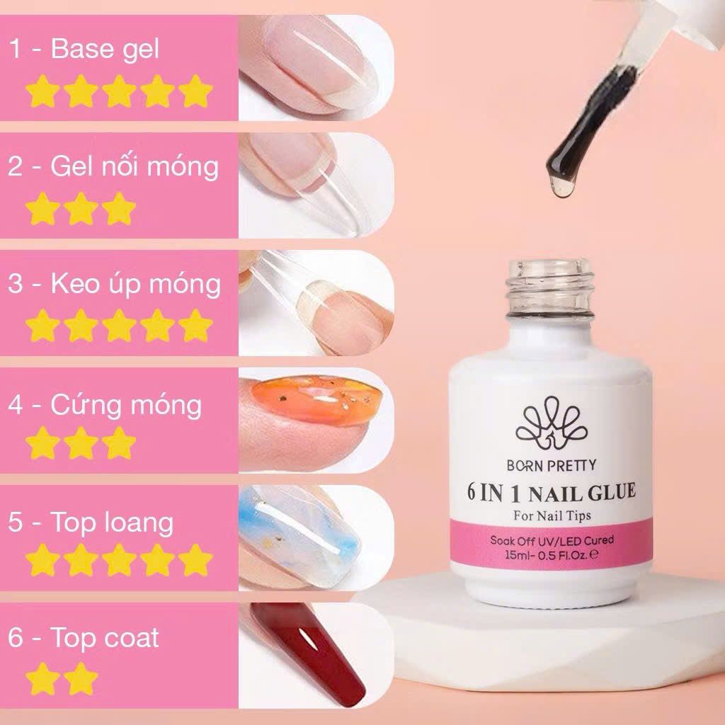 6 In 1 Glue-for Nail Tip 15ml Born Pretty