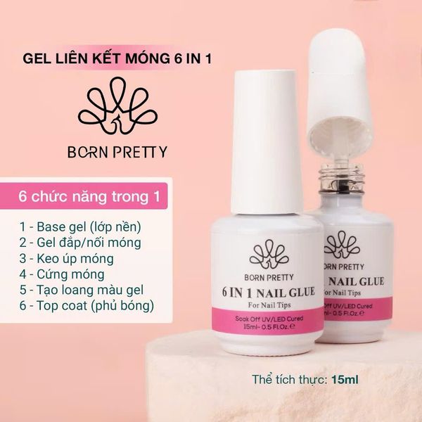 6 In 1 Glue-for Nail Tip 15ml Born Pretty