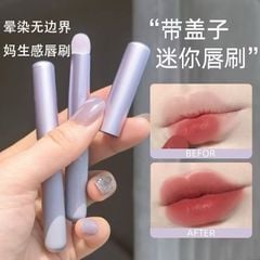 Cọ Tán Son Môi Đầu Tròn Có Nắp