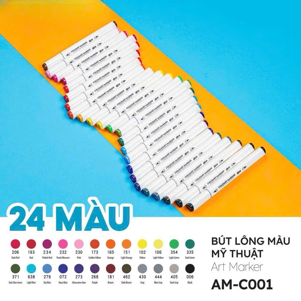 Bút Lông Mỹ Thuật Thiên Long Am-c001 12-24-36 Màu
