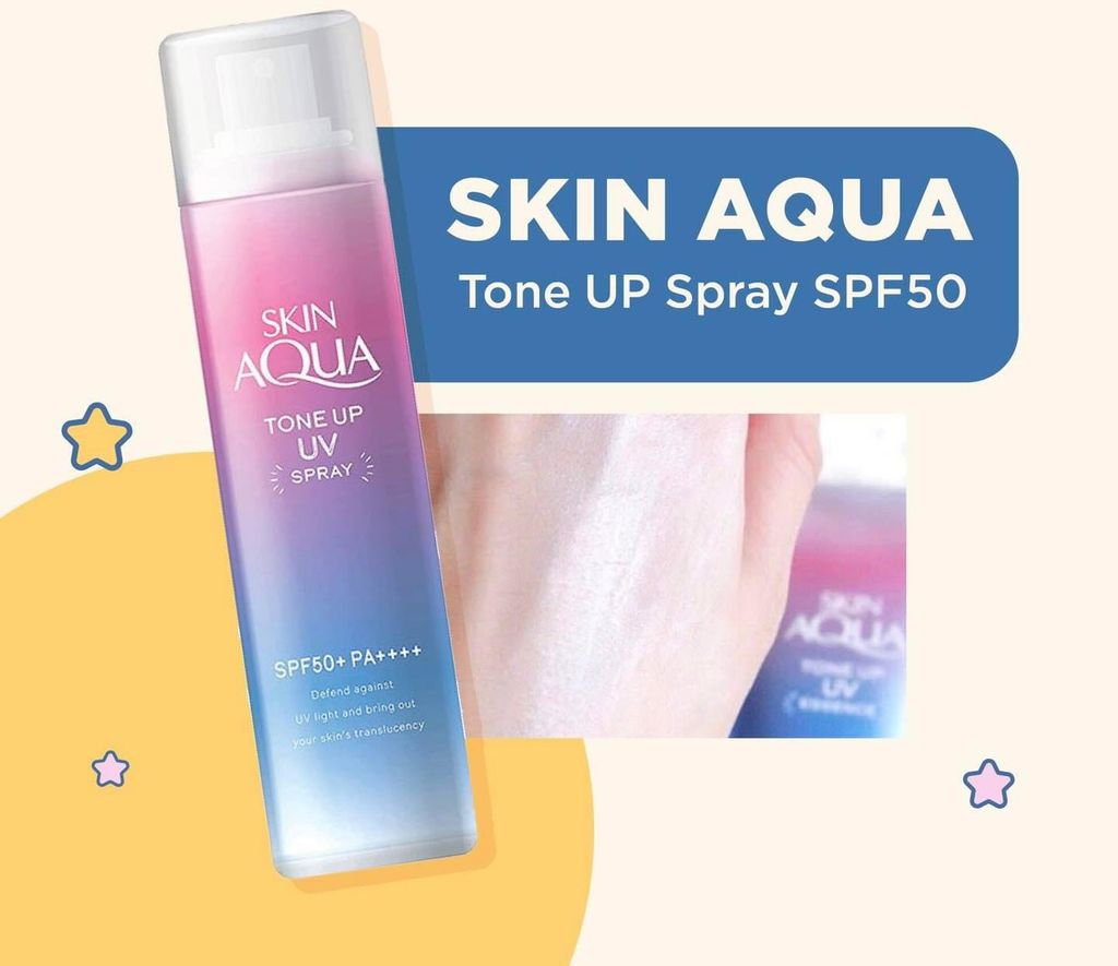 Xịt Chống Nắng Skin Aqua Tone Up Uv Spray Spf 50+ Pa++++ 70g