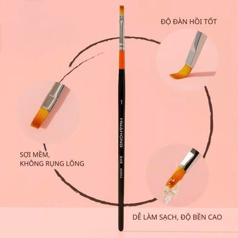 Cọ Bản Vẽ Nail Cam Hwahong 948f Số 1