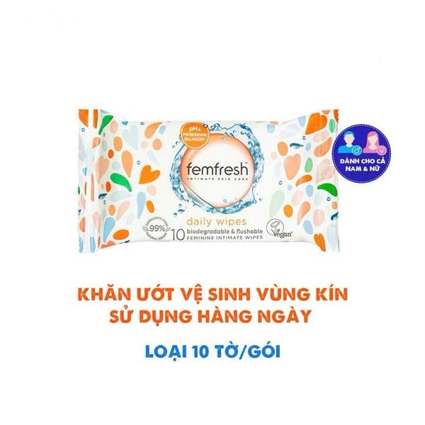 Khăn Ướt Vệ Sinh Vùng Kín Femfresh 10 Tờ